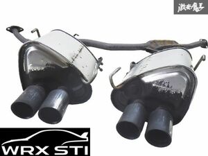 ◆状態良好!! 塗装品◆ ブラックテール スバル純正 VAB WRX STI マフラー リアピース 4本出し 中間パイプ センターマフラー セット 棚2H8