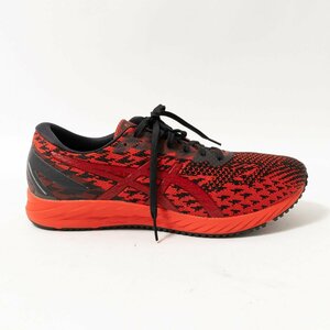 asics アシックス ランニングシューズ スニーカー スポーツシューズ 1011A675 28.5cm 合成繊維 レッド ブラック 陸上 メンズ