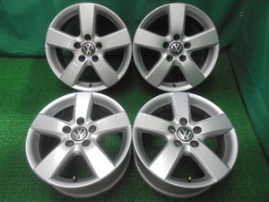 g85◆フォルクスワーゲン 純正 アルミホイール◆VW ゴルフ 16×6.5J +50 5H PCD112 中古アルミ4本セット