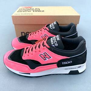 海外限定 UK製 NEW BALANCE M1500NEN “NEON” 80~90年代ネオンカラー ブラック/ピンク US8.5 26.5cm イギリス英国製 黒 PINK NBスニーカー