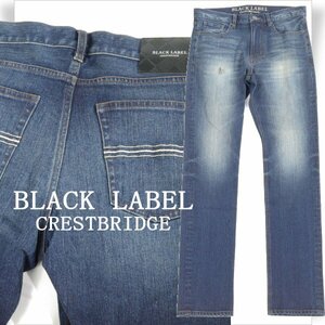 新品1円～★定価2.4万BLACK LABEL ブラックレーベル クレストブリッジ インディゴ ストレッチストレートデニムパンツ M ジーンズ ◆8825◆