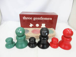 G2759【積み木】three gentlemen by nR. products★ブロック 積木★知育玩具 おもちゃ オモチャ★美品★