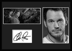 10種類!クリス・プラット/Chris Pratt/俳優/サインプリント&証明書付きフレーム/BW/モノクロ/ディスプレイ(6-3W)