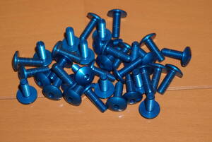※ポジポリーニ　アルミ六角穴ボタンボルト　M5×15　P0.80　35個セット　ブルー※