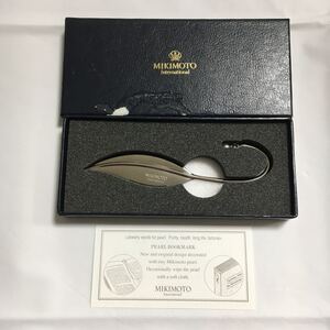 送料一律430円 極美品 MIKIMOTO ミキモト ブックリーフ パール シルバー 説明書 元箱付き