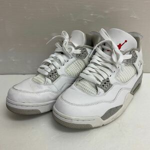 営MK82-80Y NIKE ナイキ AIR JORDAN 4 RETRO エアジョーダン 4 レトロ AJ マイケル ジョーダン CT8527-100 ホワイト グレー 26.5cm