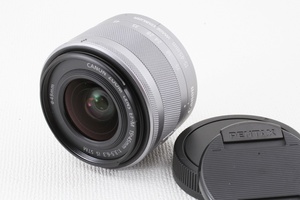 極上品◆Canon キヤノン EF-M 15-45mm F3.5-6.3 IS STM シルバー◆標準ズームレンズ/A813