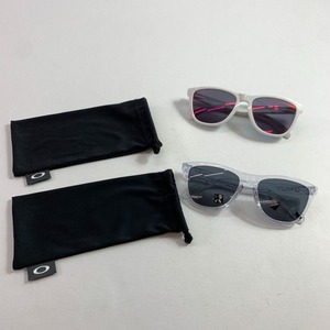 04wy7251▽【1円～】OAKLEY オークリー サングラス 2点セット　フロッグスキン 24-307 ミラー レギュラーフィット UVカット