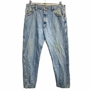 Wrangler デニムパンツ W38 ラングラー ビッグサイズ ライトブルー コットン USA製 古着卸 アメリカ仕入 2401-666