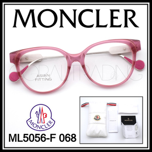 24111★新品本物！MONCLER ML5056-F 068 ピンク/シルバー モンクレール セルメタルコンビネーションフレーム アジアンフィットモデル