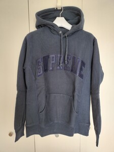 【Sサイズ 美品】 supreme ネイビー arc logo hoodie アーチロゴ 紺色 刺繍