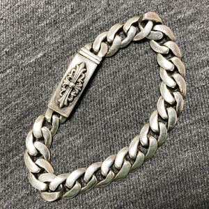 【希少】CHROME HEARTS クロムハーツ ミニIDブレス クラシック フローラル クロス 22リンク silver925/スモール ブレスレット タイニー