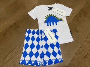 レア新品☆marimekko UNIKEKO1マリメッコ可愛い恐竜セットアップ半袖Tシャツ&ハーフパンツ2点まとめて18Mパジャマ部屋着お出掛けピクニック