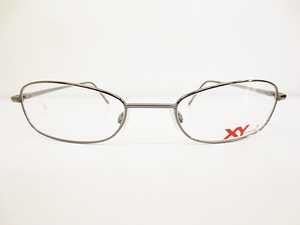 ∞【デッドストック】XYiwear 眼鏡 メガネフレーム Mod.XYELL C1 51[]19-135 メタル フルリム ガンメタリック イタリア製 □H8