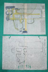 絵図 （城郭図） 静岡県 遠江國 浜松城 本図 下図 2枚セット 井上氏 （レターパックライト発送）