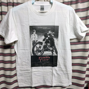 映画『ランブルフィッシュ』（Rumble Fish）BIGプリントTシャツ 【Lサイズ】新品◇マットディロン ミッキーローク コッポラ