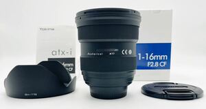 ■ほぼ新品■ 元箱、フード付き！Tokina 超広角ズームレンズ atx-i 11-16mm F2.8 CF ニコン F用 APS-Cフォーマット用 696958