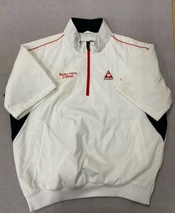 4*1764【Le coq sportif/ルコックスポルティフ】ゴルフ 中綿 ハーフジップ 半袖 カラー：ホワイト サイズ：LL 札幌・美しが丘・店頭引渡可