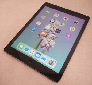 NoT625☆iPad Air (第1世代) Wi-Fi + Cellular 2014年製 au版 MD791JA/A model:A1475 16GBストレージ/SIM〇/iOS12.5.7初期化済/Sグレイ☆