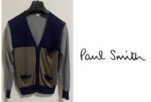 Paul Smith ポールスミス カシミヤ×シルク カラーブロック カーディガン L