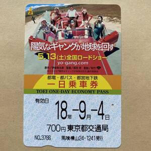 【使用済】 映画一日乗車券 東京都交通局 陽気なギャングが地球を回す 大沢たかお 鈴木京香 佐藤浩一 松田翔太