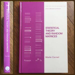 M. Carmeli : Statistical Theory and Random Matrices, M. Dekker 1983/良品/美本/追跡付き送料無料/英語数学洋書/統計理論/ランダム行列