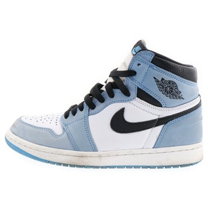 ナイキ AIR JORDAN 1 エアジョーダン1 ユニバーシティーブルー ハイカットスニーカー ブルー/ホワイト US8.5/26.5cm 555088-134