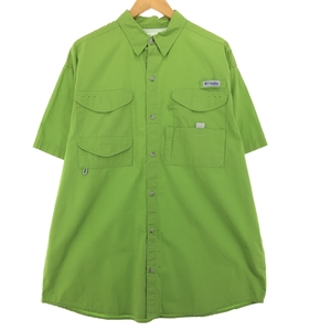 古着 コロンビア Columbia PFG 半袖 フィッシングシャツ メンズL /eaa447520 【SS2409_30%】