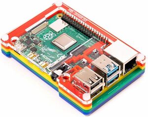 Pibow Coupe 4 Rainbow レインボー / Raspberry Pi 4B用 ラズパイケース