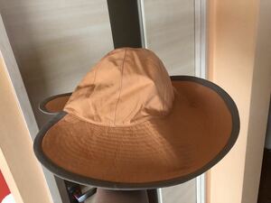 帽子屋購入フランス製CatharineCardineカトリーヌカルディーヌつば広ハット帽子オレンジ&ピンクが上品で素敵です♪3万円以上で購入