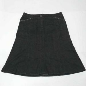 バーバリー デニム生地 台形スカート ３８ 黒