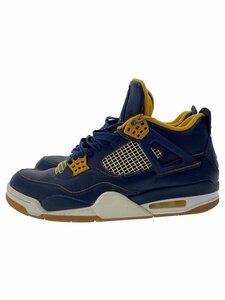 NIKE◆AIR JORDAN 4 RETRO/エアジョーダンレトロ/ネイビー/308497-425/28cm/NVY/レサ