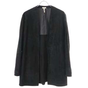 HERMES エルメス by Martin Margiela マルジェラ期 Doeskin Collarless Jacket ノーカラーレザージャケット ブラック 40 IT84PI75SXH8