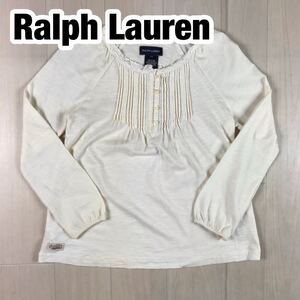 Ralph Lauren ラルフローレン 長袖ブラウス ラグランスリーブ キッズサイズ 6X ベージュ