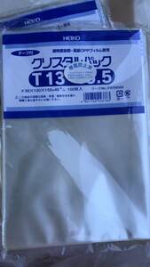 クリスタルパック　Ｔ13-15.5　＃30×130×155+40ｍ/ｍ　100枚入り　テープ付　ＯＰＰフィルム使用