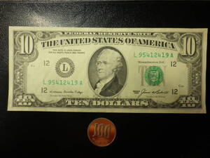 USA / アメリカ United States 1985年（L） 10Dollars 美品