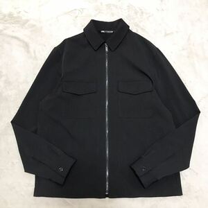 ZARA ジップアップ ブルゾン 長袖 ジャケット ブラック メンズ XLサイズ 美品