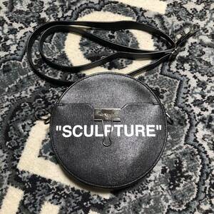 Off White SCULPTURE Round shape Bag ショルダーバッグ レザー 黒 ショルダー バッグ メゾンマルジェラ ポーチ