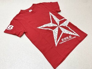 エグザイル◆EXILEパーフェクトイヤー2008/半袖Tシャツ*赤 XS