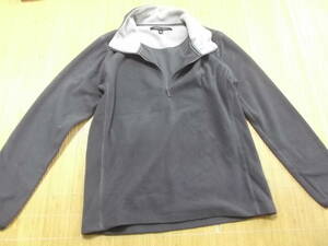 まとめて即決！小さいサイズ　ユニクロUNIQLO製　薄手スリム　MICRO FLEESE　グレー　HALFZIP　長袖ジャケット　