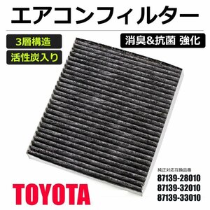 トヨタ ハイラックスサーフ エアコンフィルター 純正互換 自動車 クリーンフィルター 3層 87139-28010 GRJ120/7-110 U-3