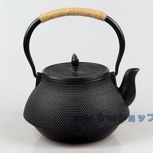 高品質☆ 砂鉄製 鉄瓶 大容量鉄壺 コーティングなし 手作り純鉄 やかんを沸かす お茶の道具 2.2L