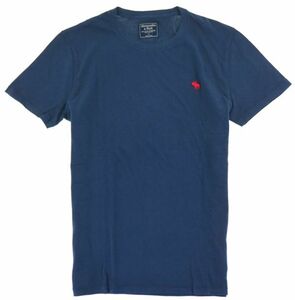 新品 【メール便送料250円】新品本物 アバクロ Abercrombie & Fitch ワンポイントムース Tシャツ 紺・赤 303 / S