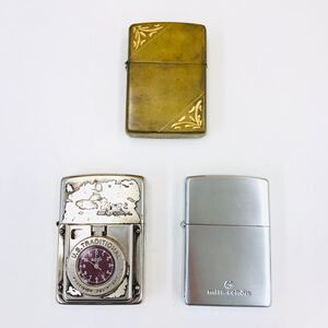 Zippo ジッポー 3点セット U.S.Traditional トラディショナル/mila sahon ミラショーン/1932-1990 両面加工 喫煙具 M2