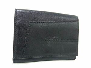 1円 DIOR HOMME ディオールオム レザー カードケース カード入れ 名刺入れ ビジネス 紳士 メンズ ブラック系 FC5616