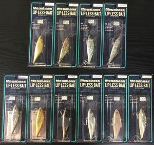 【新品未使用】Megabass/メガバス LIP LESS BAIT リップレスベイト(SS×4個・FS×6個) 合計10色セット 検索：伊東由樹 バイブレーション 