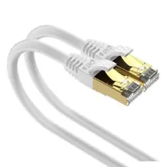 LANケーブル RJ45 金メッキコネクタ ホワイト