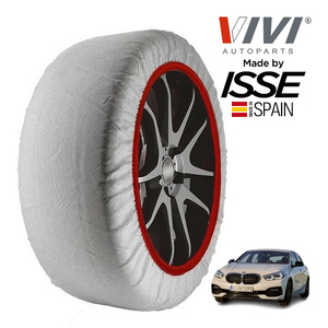 VIVI正規品 ISSE製造 BMW 1シリーズ 118i Mスポーツ 3BA-7K15 225/40R18 18インチ フロント スノーソックス 布製 タイヤ チェーン 非金属