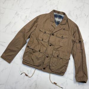 【希少】ポロバイラルフローレン　フィッシングジャケット　M ブラウン fishing jacket ブラウン 茶色 裏地 チェック 