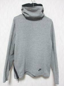 NIKE ナイキ TECH FLEECE FUNNEL PULLOVER ロゴ プルオーバー パーカー 805215-091 メンズ M グレー　kn2025